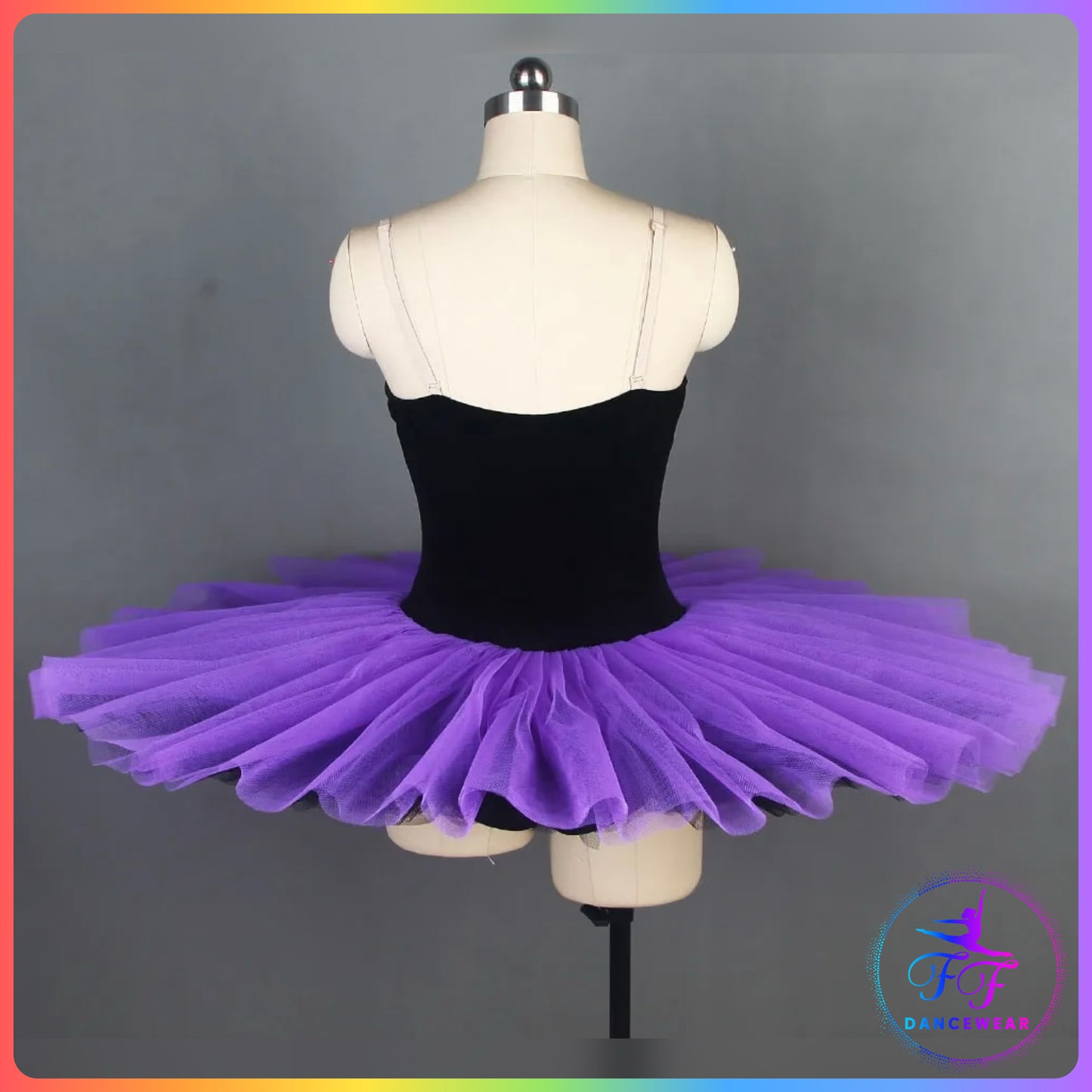 Black Velvet & Purple Stretch Pancake Ballet Tutu
