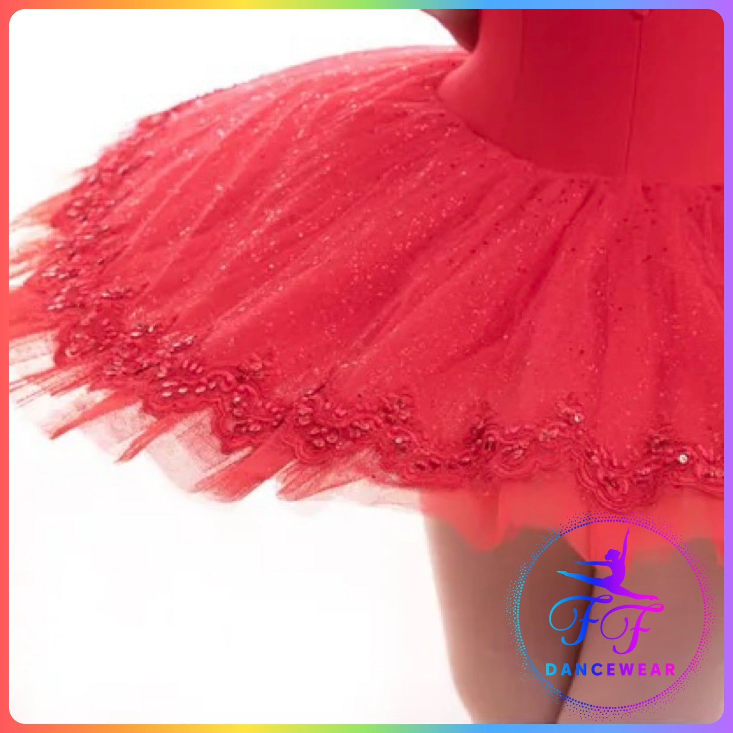 Red Sparkle Professional Ballet Pancake Tutu (Child & Adult Sizes)