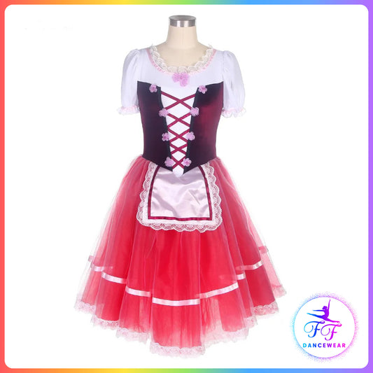 Red Giselle Style Ballet Dress (Child & Adult Sizes)