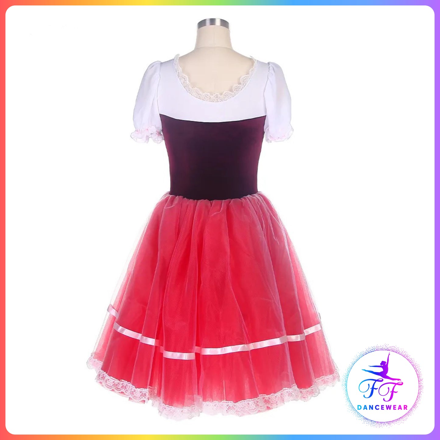 Red Giselle Style Ballet Dress (Child & Adult Sizes)