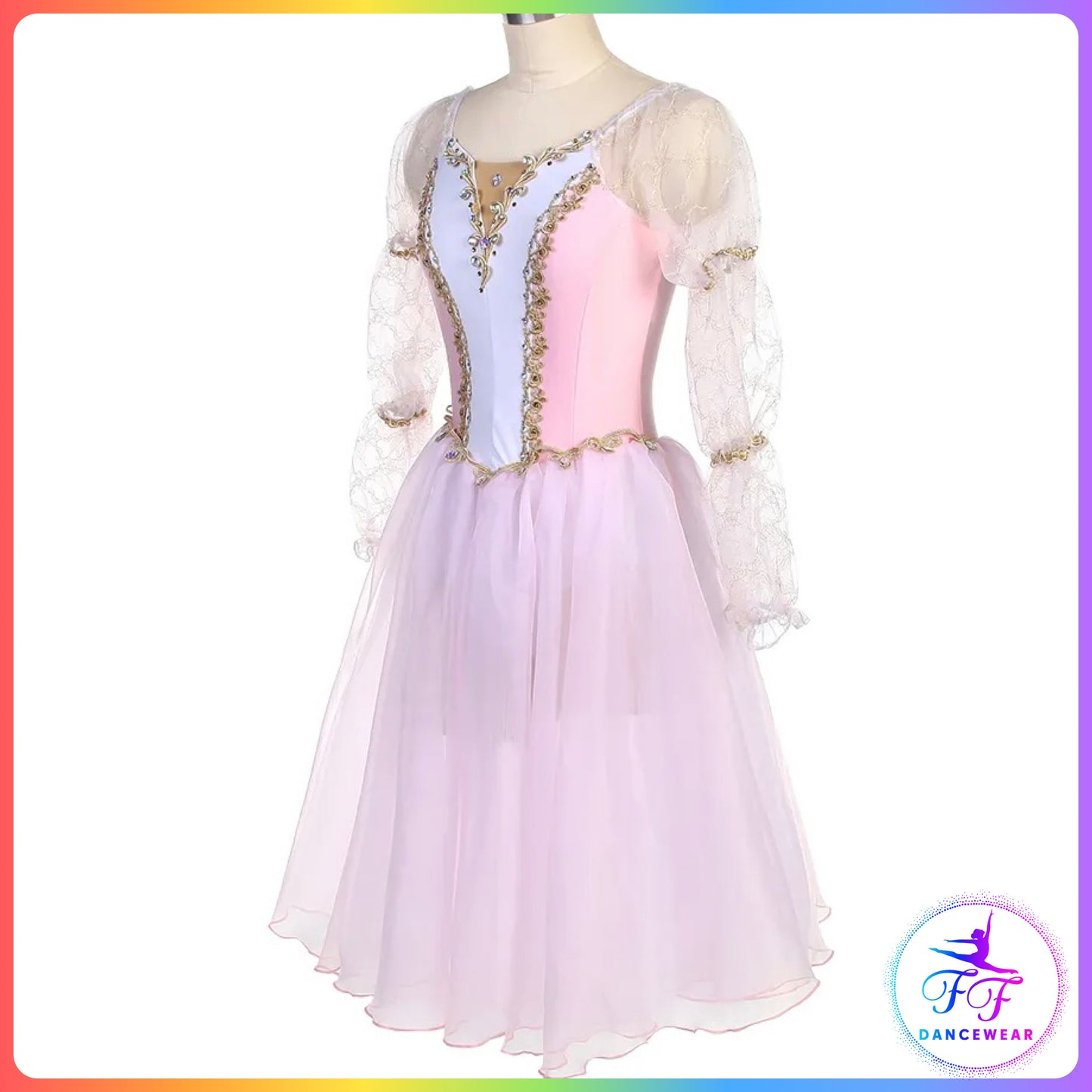 Long Sleeve Romantic Tutu in Blue or Pink (Child & Adult Sizes)