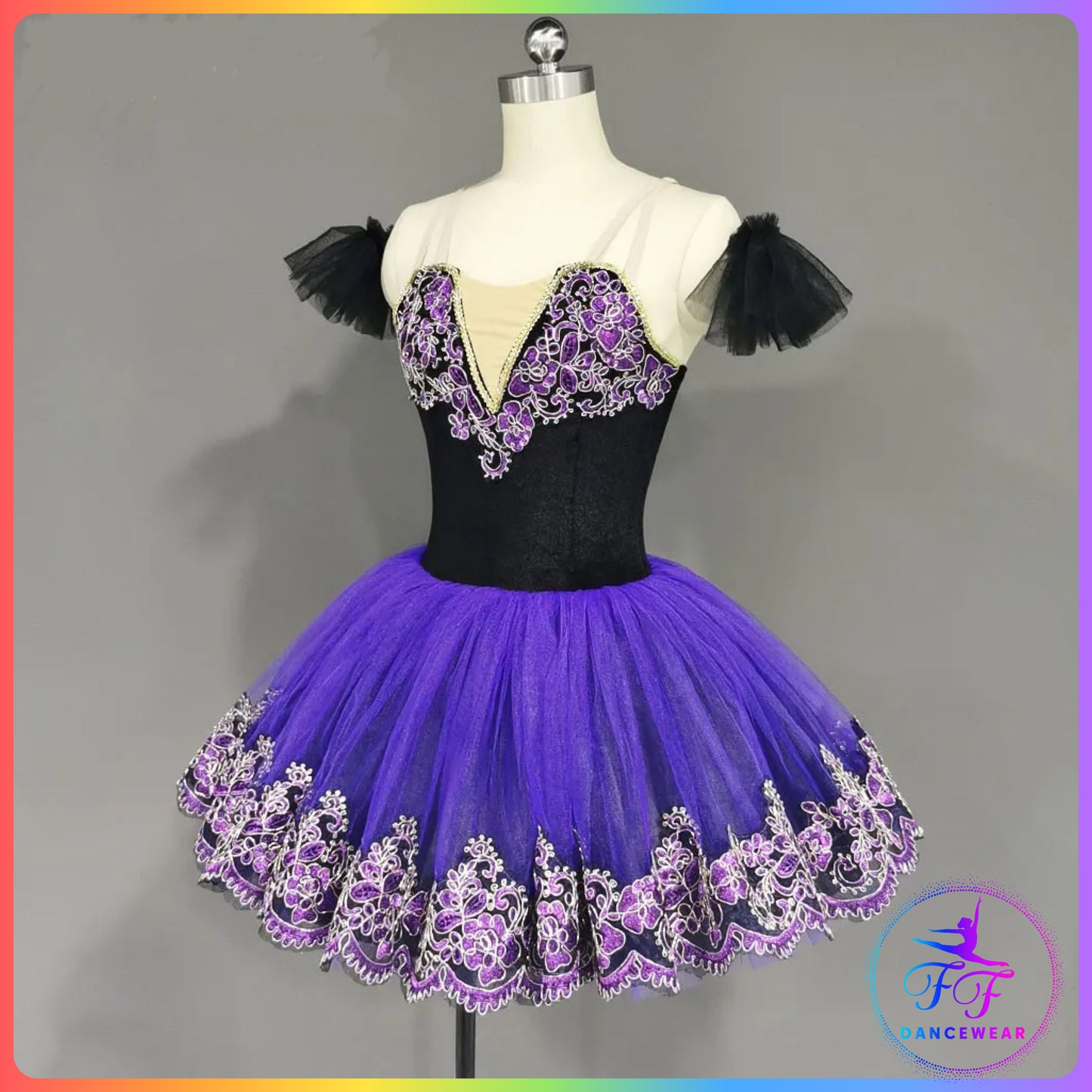Black Velvet & Purple Bell Ballet Tutu (Child & Adult Sizes)