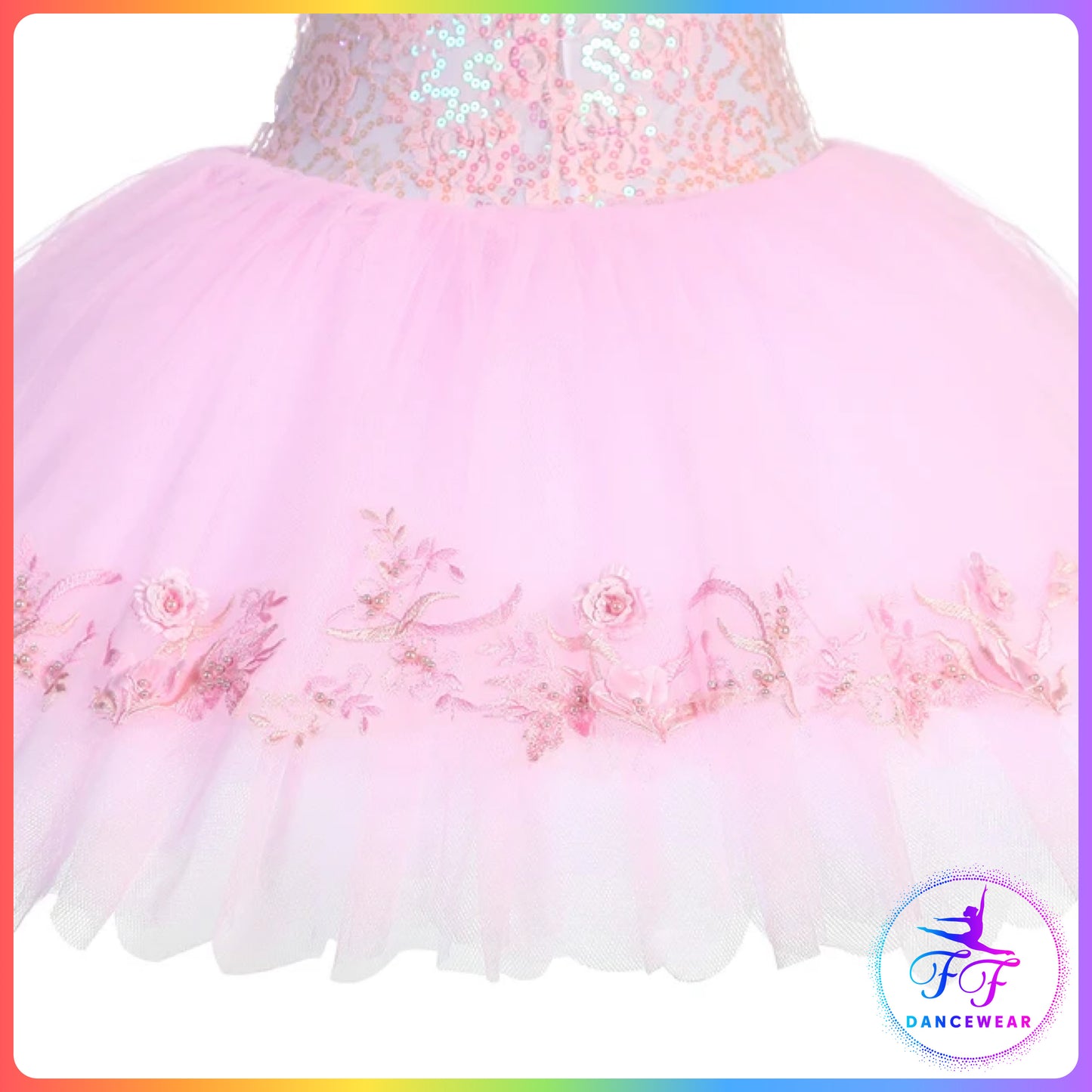 Sparkling Pink Sequin Lace Bell Ballet Tutu (Child & Adult Sizes)