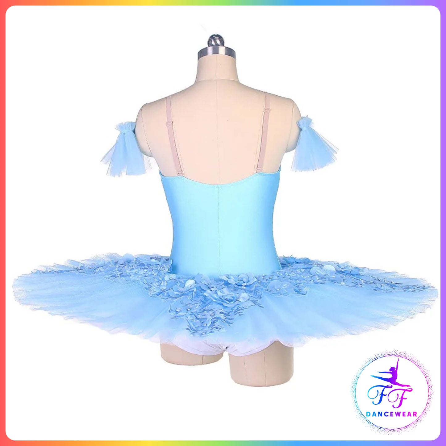 Floral Professional Ballet Pancake Tutu Blue / Pink / White (Child & Adult sizes)