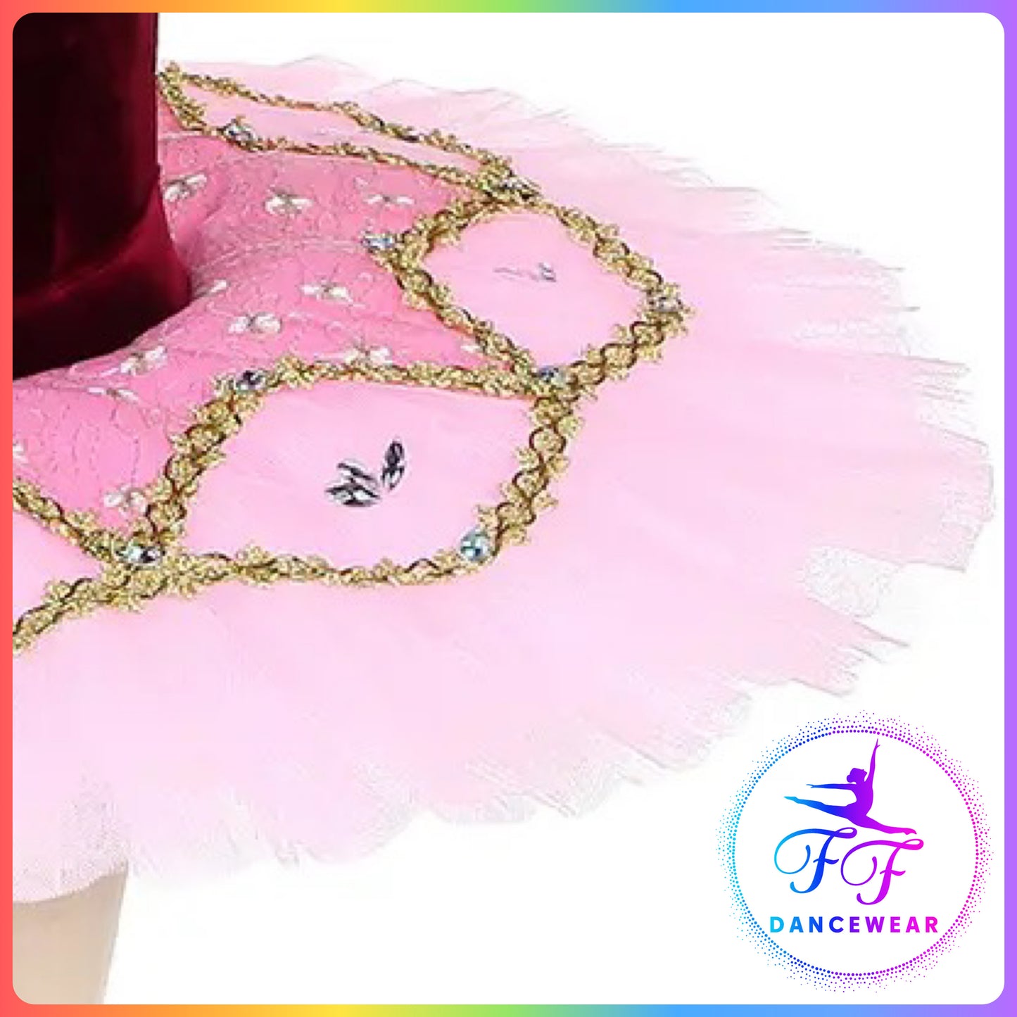 Burgundy & Pink Velvet Professional Ballet Pancake Tutu (Child & Adult sizes)