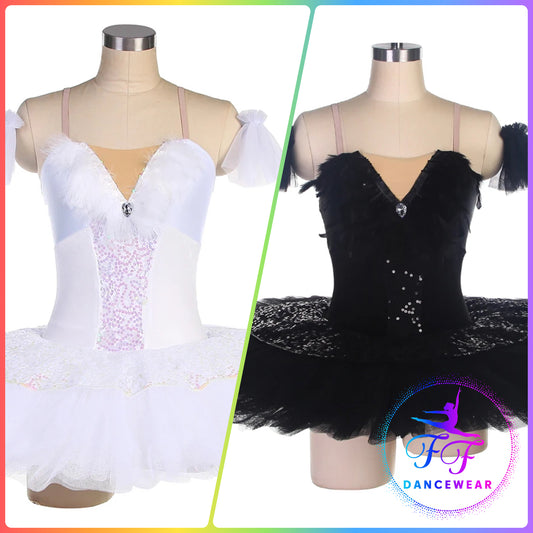 White / Black Swan Professional Ballet Pancake Tutu (Child & Adult sizes)