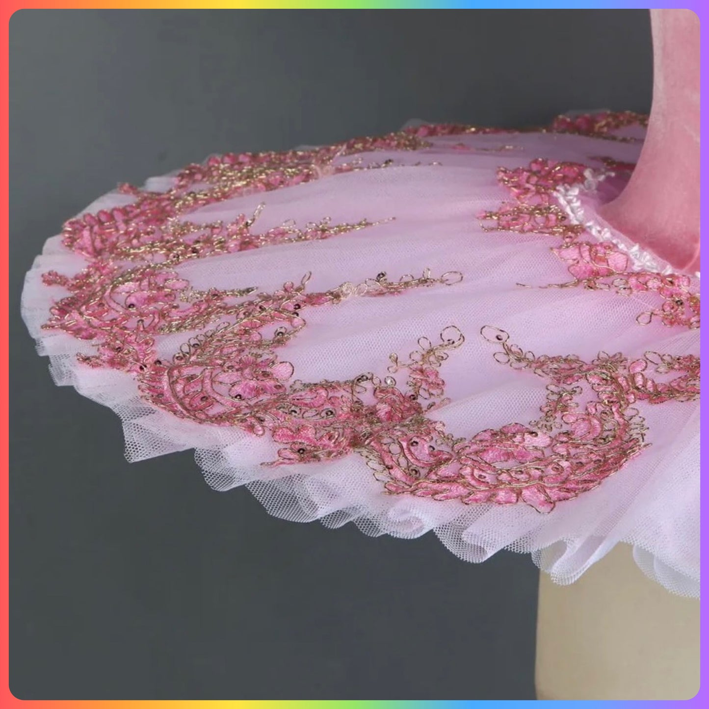 Pink Velvet Off the Shoulder Professional Ballet Pancake Tutu (Child & Adult Sizes)