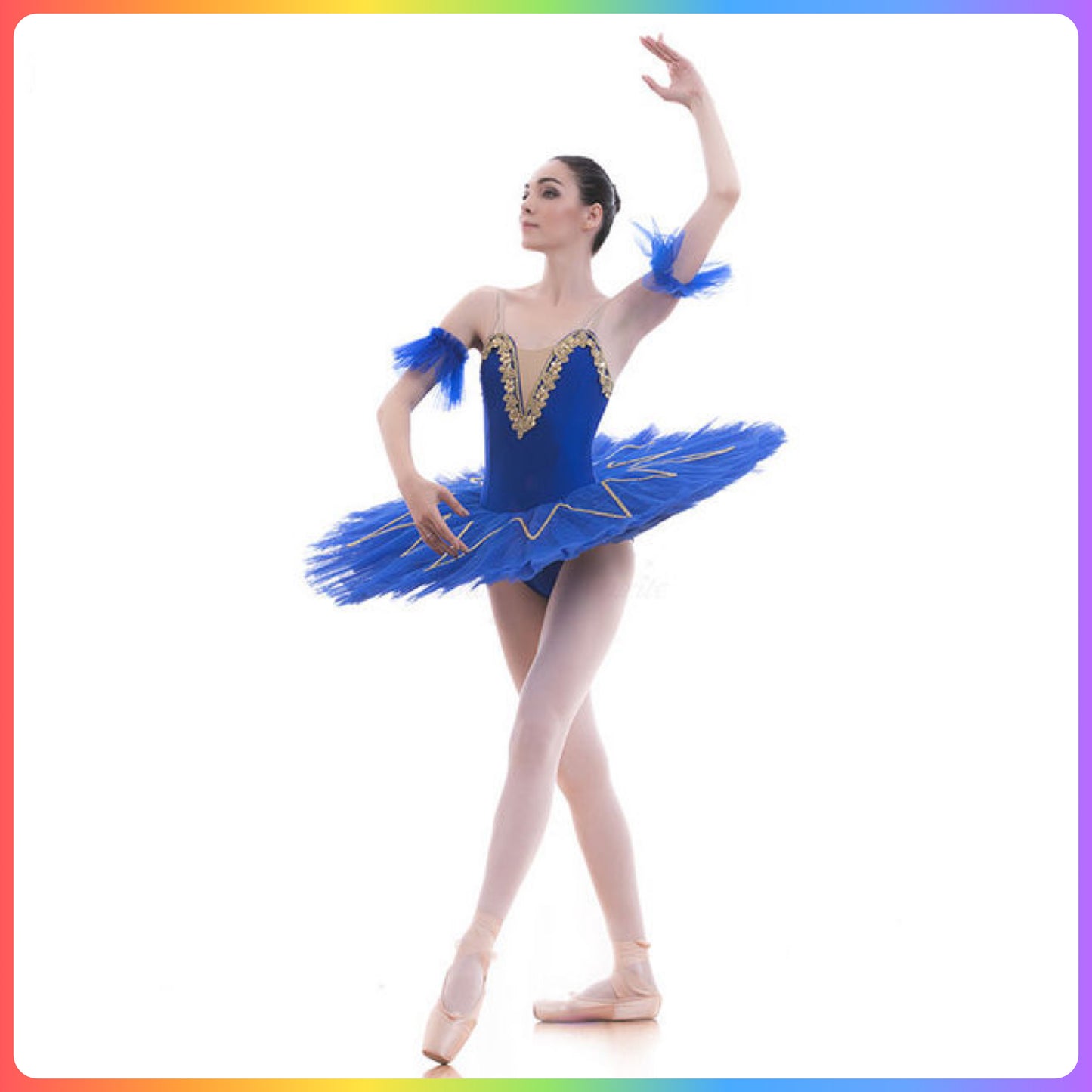 Blue/Gold or Yellow/Silver Pre-Professional Ballet Pancake Tutu (Child & Adult Sizes)