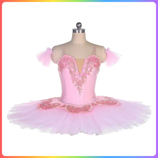 Pale Pink Sequin Trim Professional Ballet Pancake Tutu (Child & Adult Sizes)
