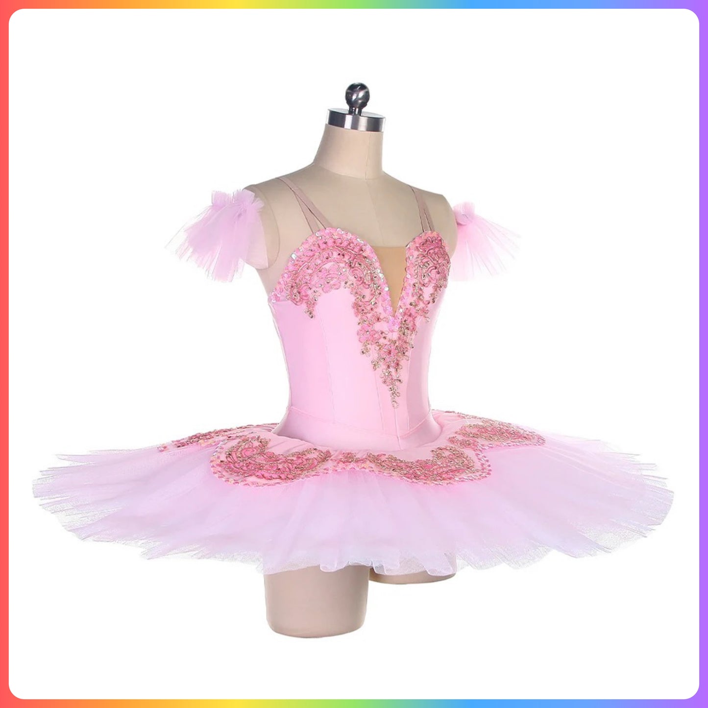 Pale Pink Sequin Trim Professional Ballet Pancake Tutu (Child & Adult Sizes)