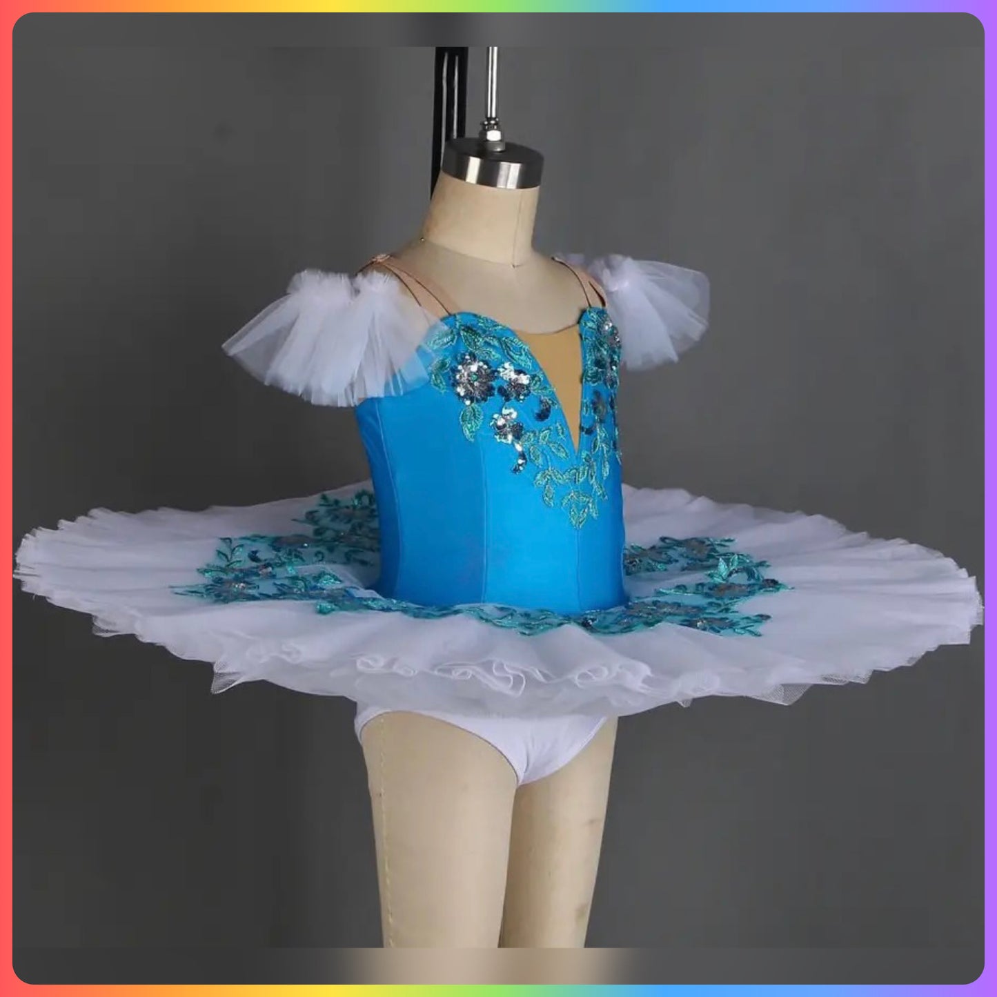 Blue Turquoise Professional Ballet Pancake Tutu (Child & Adult Sizes)