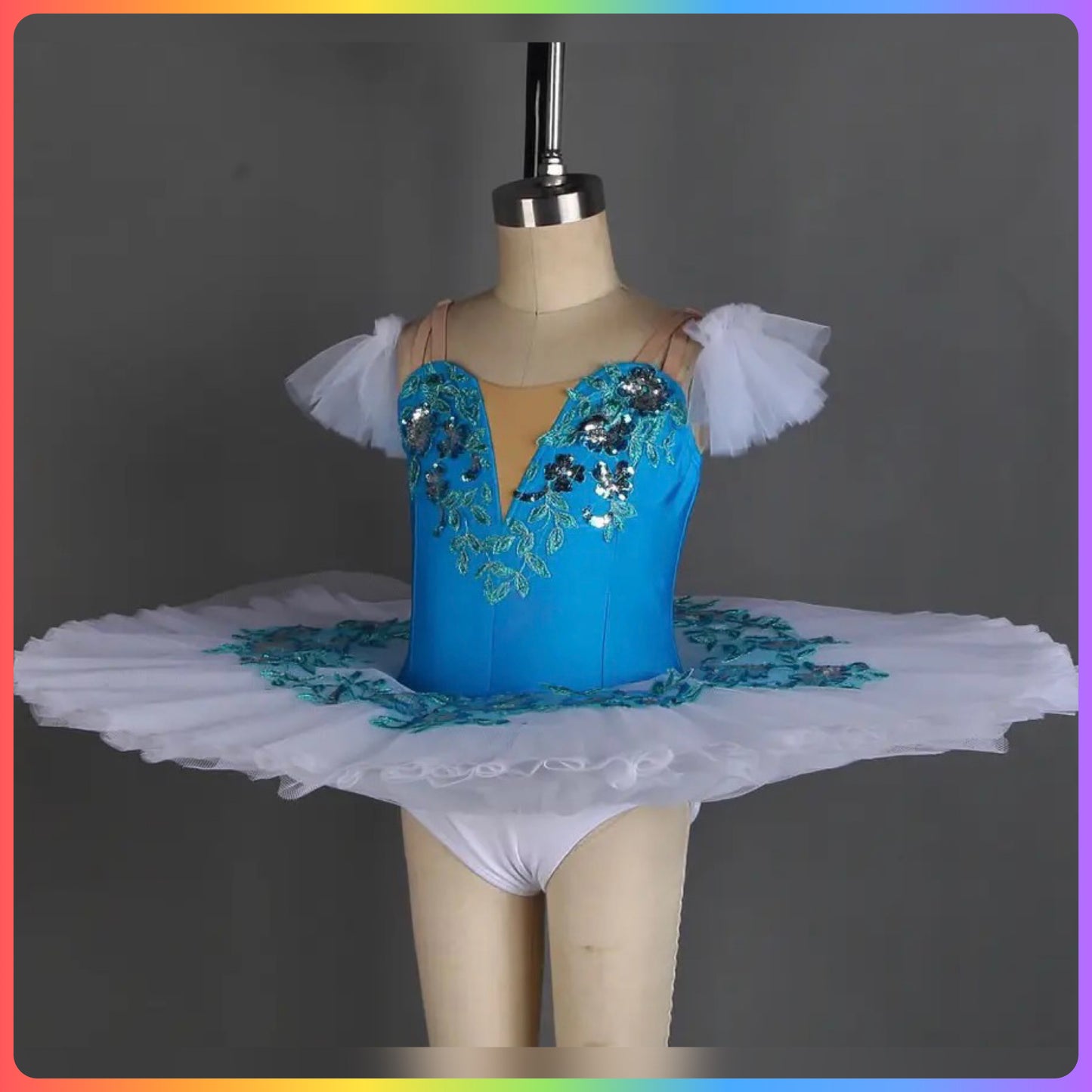 Blue Turquoise Professional Ballet Pancake Tutu (Child & Adult Sizes)