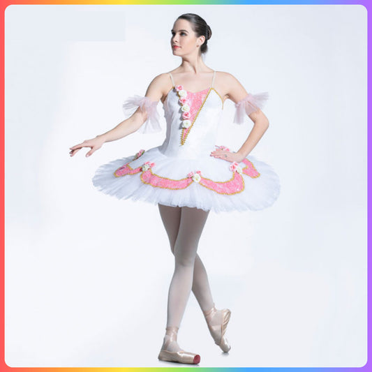 Velvet & Sequin Professional Ballet Pancake Tutu in Pink or Blue (Child & Adult Sizes)