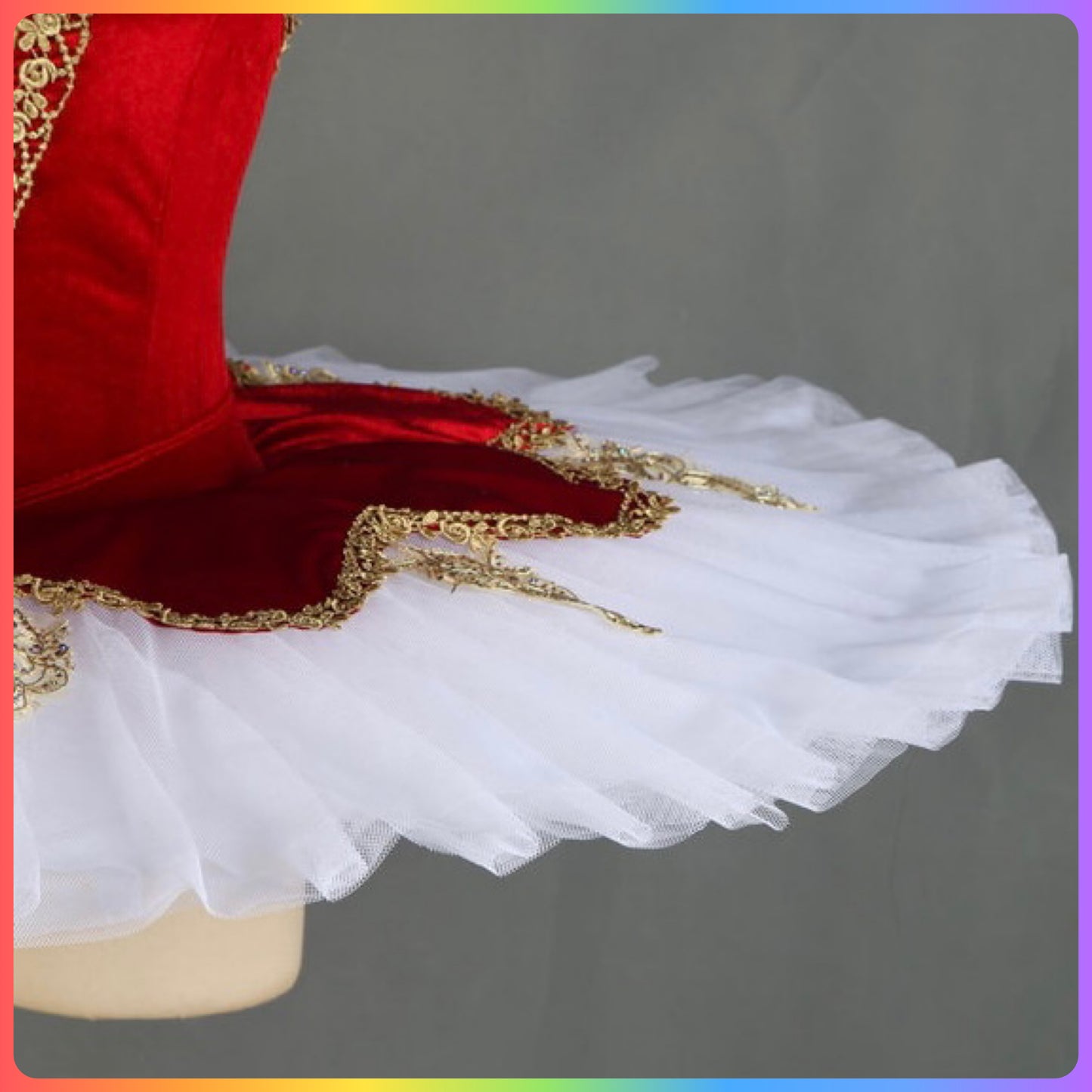 Off the Shoulder Velvet Professional Ballet Pancake Tutu in Red or Purple (Child & Adult Sizes)
