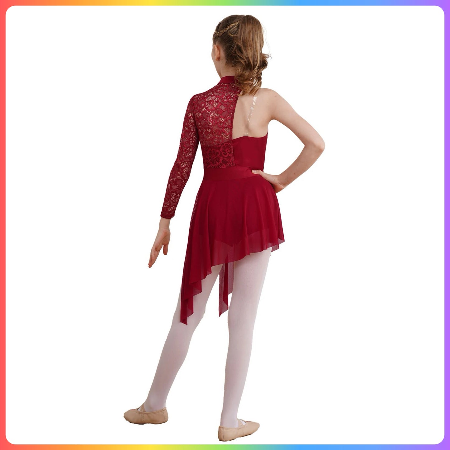 Girls Lace One Sleeve Lyrical / Contemporary Dance Costume