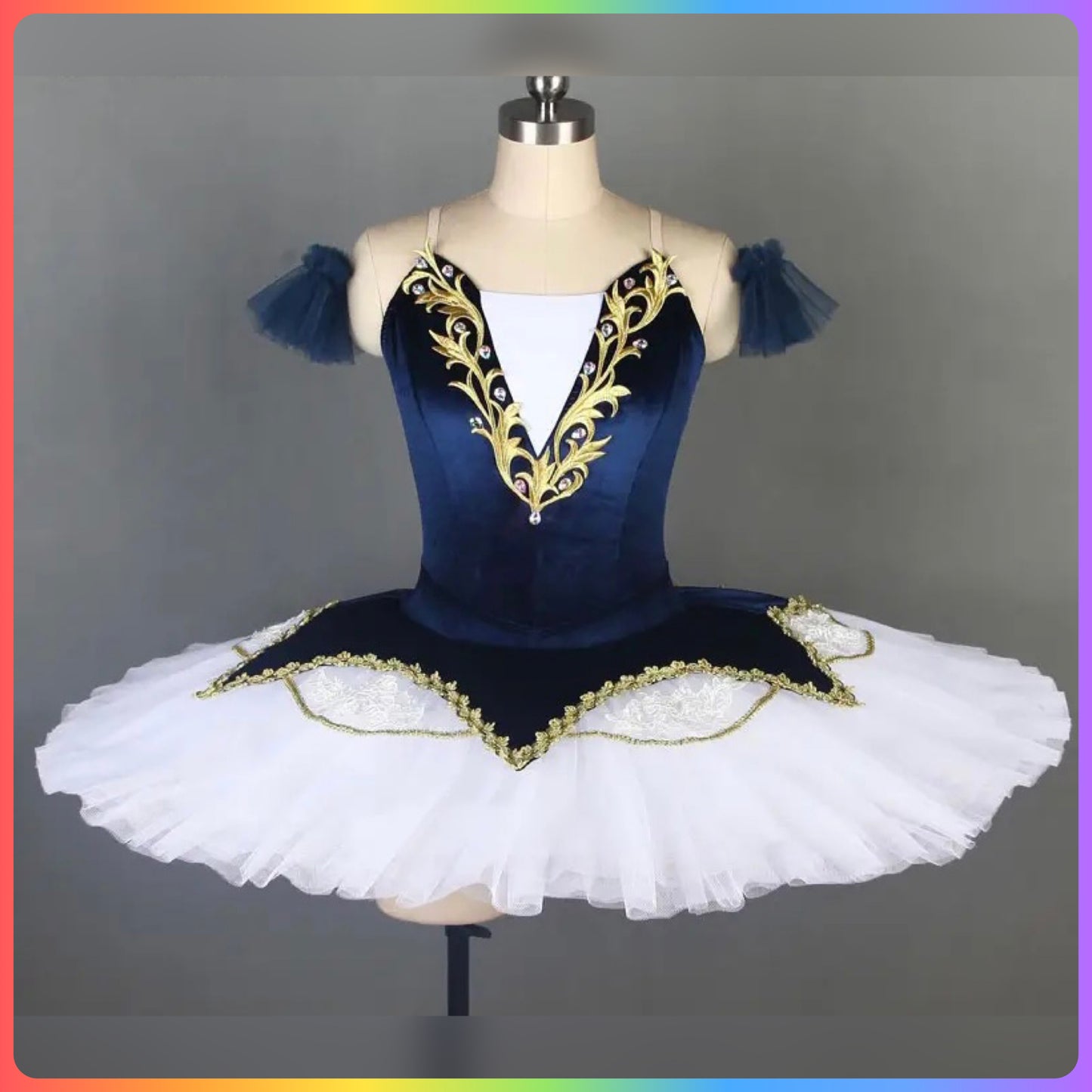 Navy Blue Velvet Professional Ballet Pancake Tutu (Child & Adult Sizes)