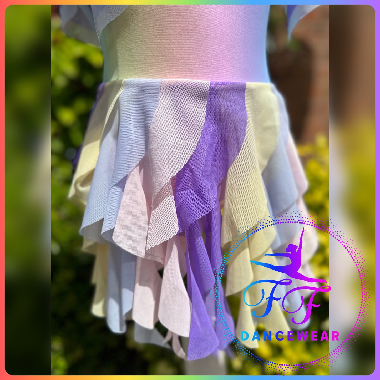 BESPOKE Pastel Rainbow Lyrical / Contemporary Dance Costume (Size 0 - 5/6 yrs)