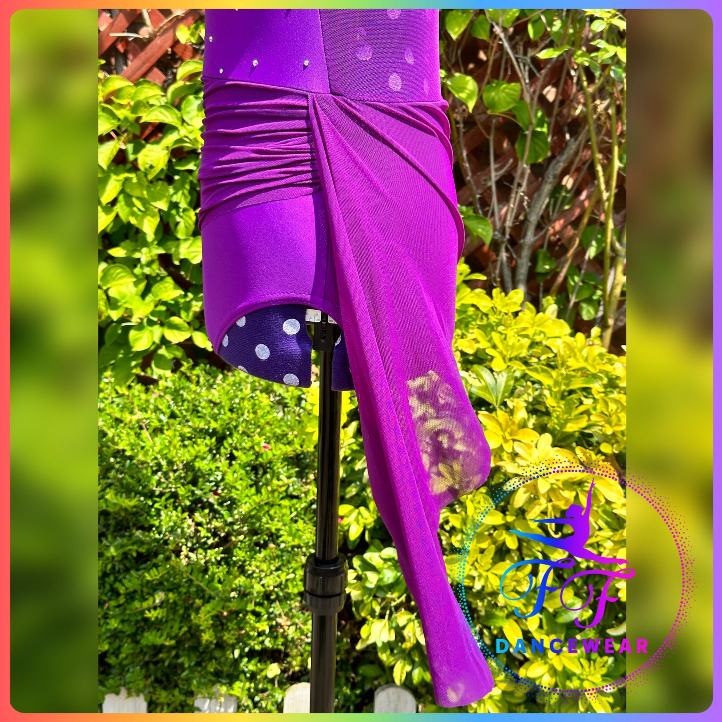 BESPOKE Aubergine Purple Stoned Lyrical / Contemporary Dance Costume (Size - Adult Extra Small)
