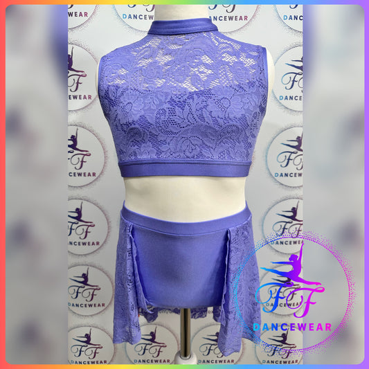 BESPOKE Lilac Lace Lyrical / Contemporary Dance Costume (Size 3a - 11/12 yrs)