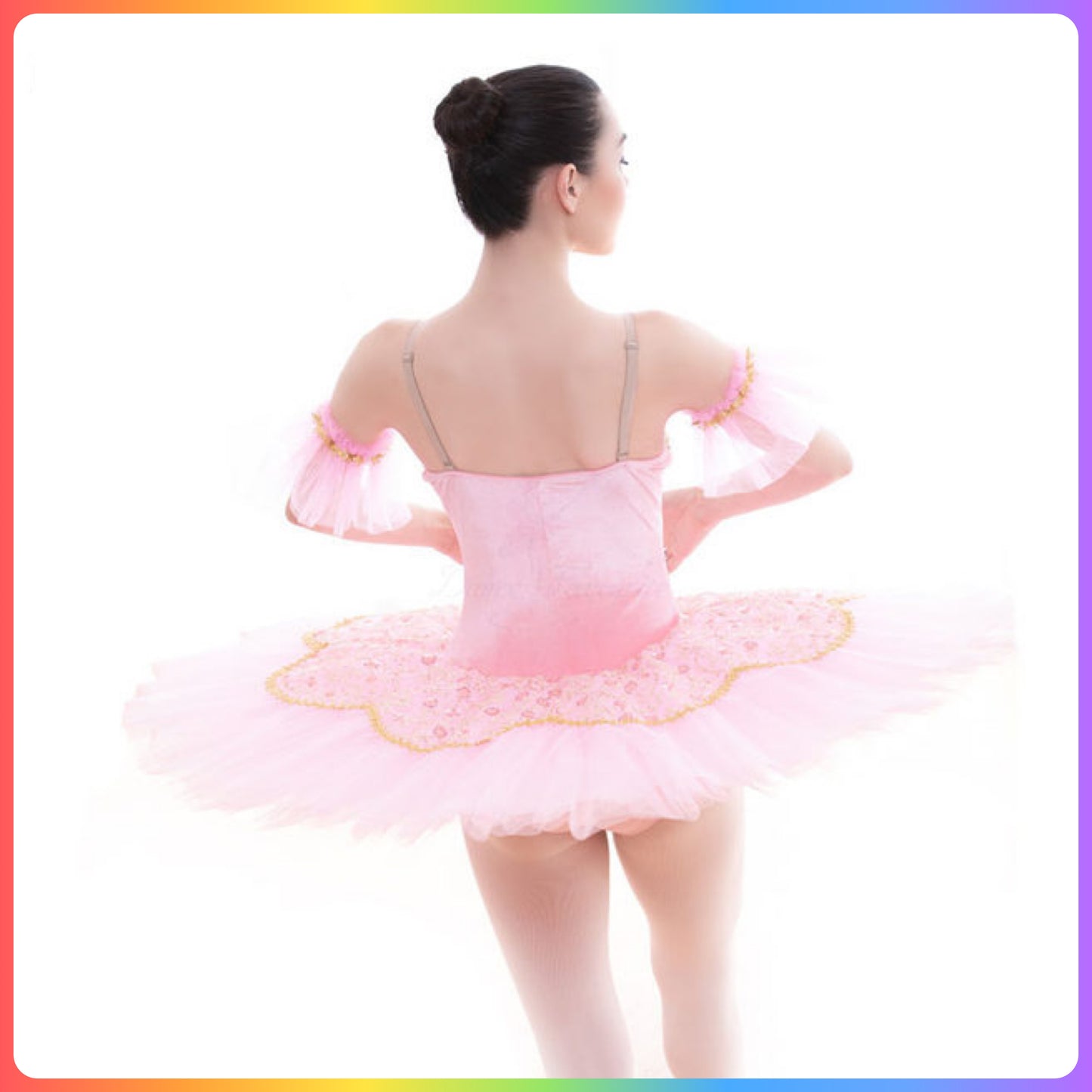 Pink Flower Professional Ballet Pancake Tutu