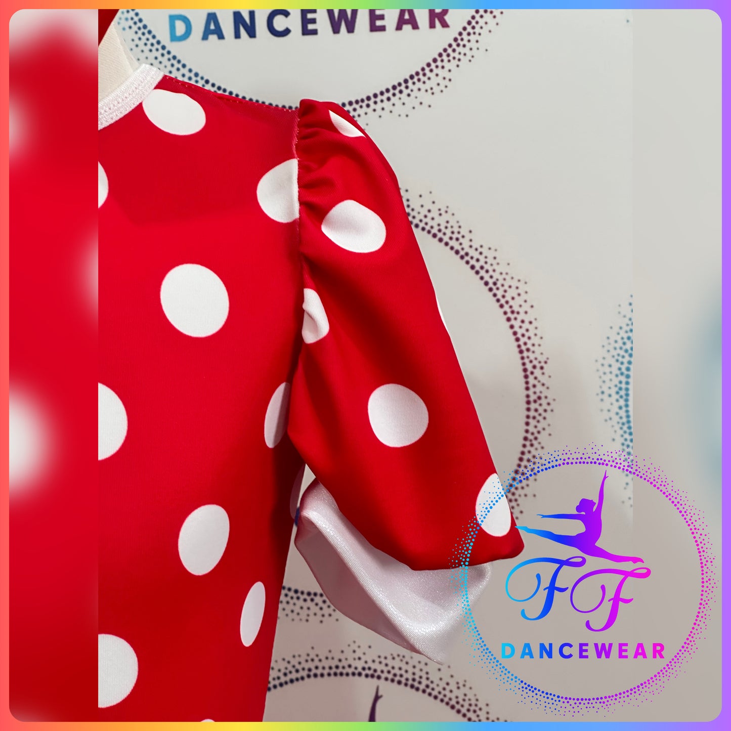Red Spots Modern / Tap / Jazz Dance Costume (Size 0 - 5/6 yrs approx)