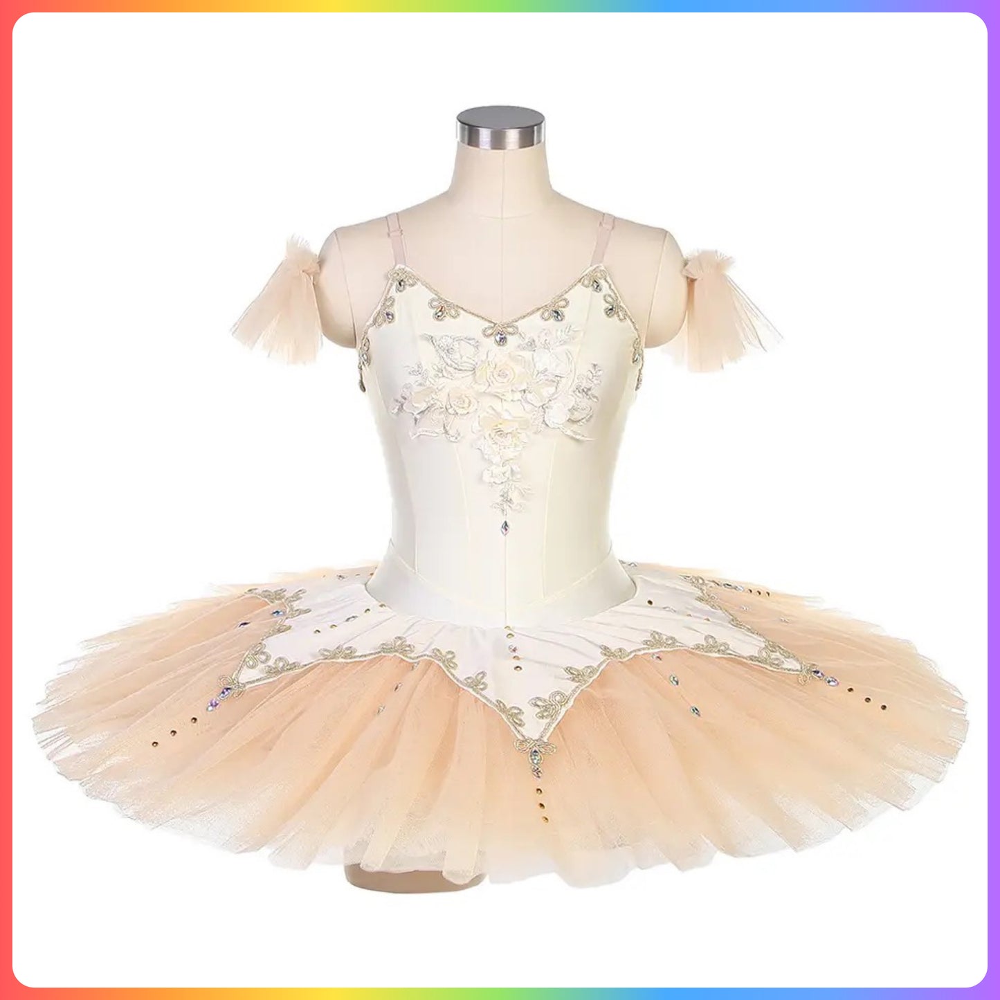 Floral Bodice Professional Ballet Pancake Tutu (Child & Adult Sizes)