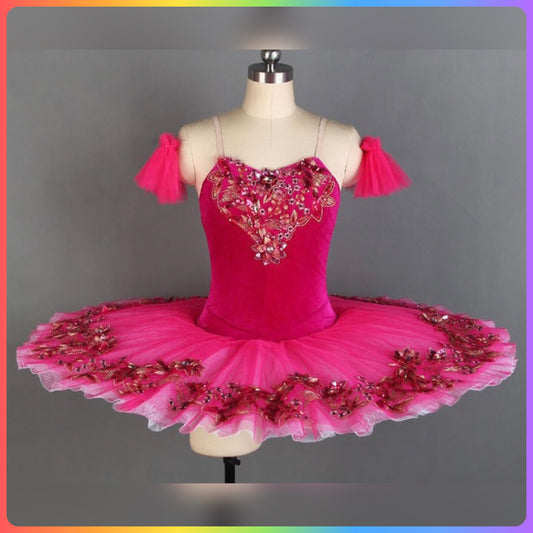 Hot Pink Professional Ballet Pancake Tutu (Child & Adult Sizes)
