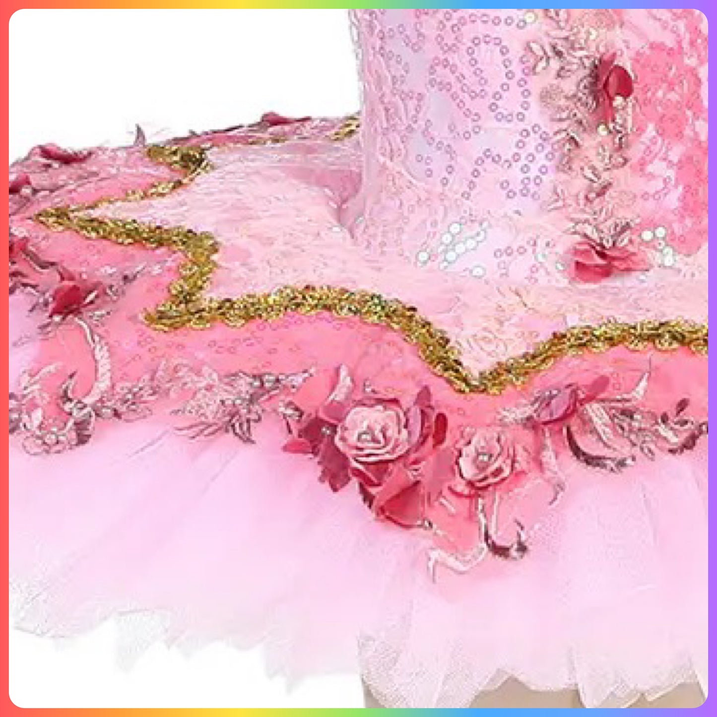 Pink Sequin Professional Ballet Pancake Tutu