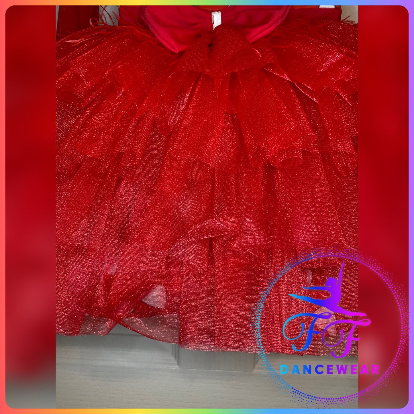 Red Hearts Modern / Tap / Jazz Dance Costume (Size 1 - 7/8 yrs)