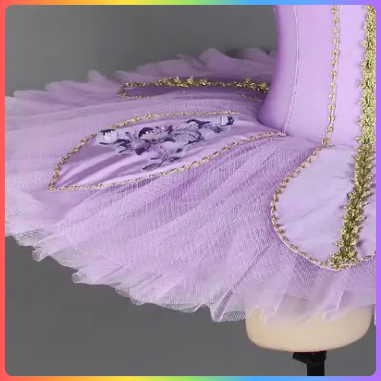 Lilac Floral Professional Ballet Pancake Tutu (Child & Adult Sizes)