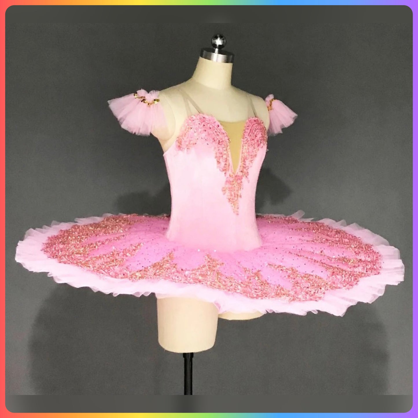 Pink Velvet Sequin Professional Ballet Pancake Tutu (Child & Adult Sizes)