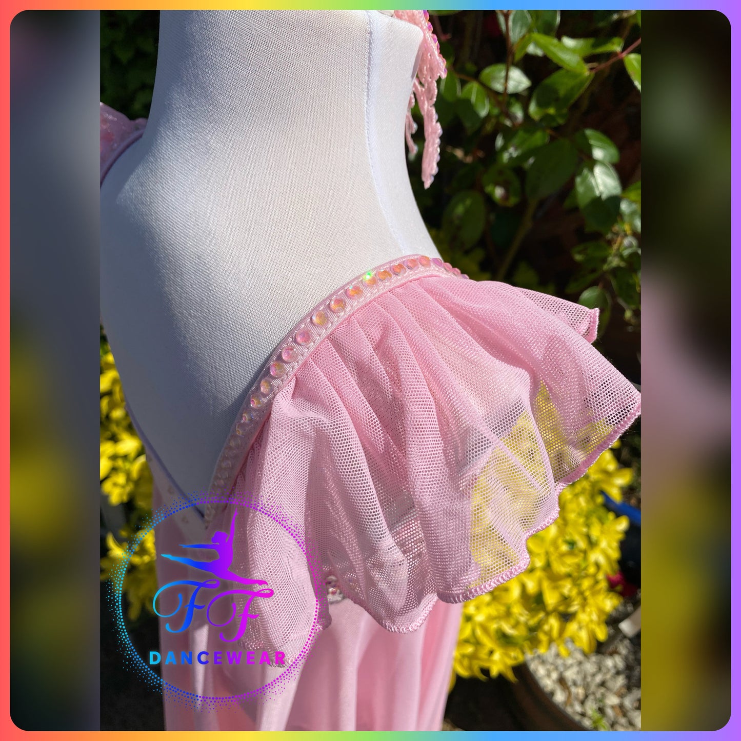 Baby Pink Bespoke Stoned Lyrical / Contemporary Dance Costume (Size 0 5/6yrs)